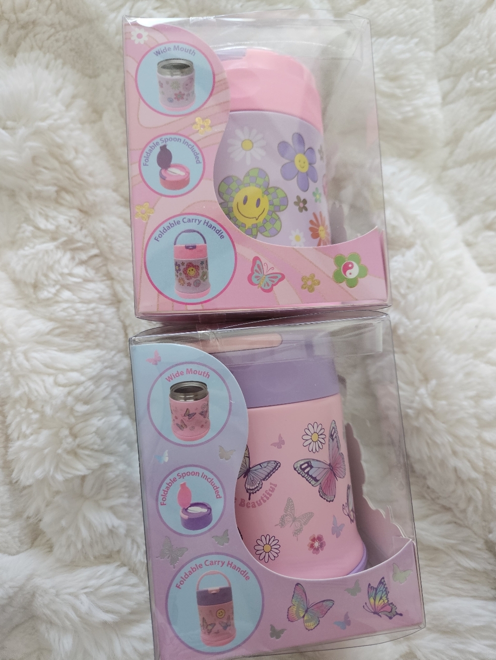 NEW Hot Focus Girls Insulated Food Jars Set of 2